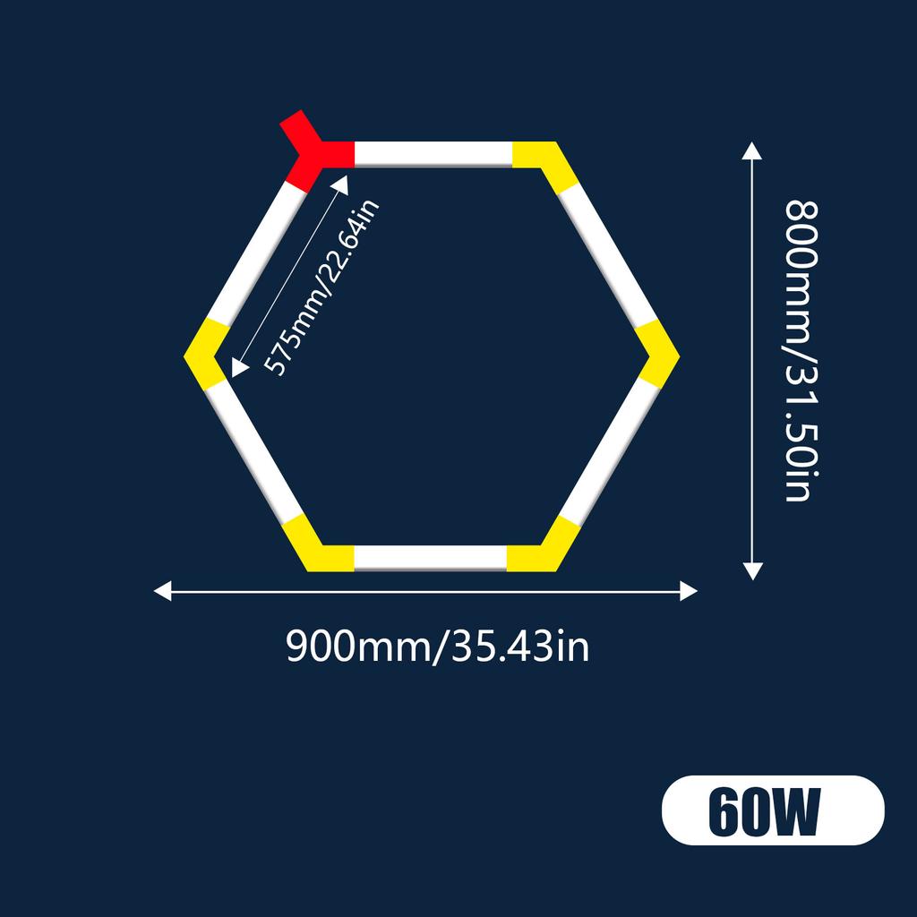 Гаражный свет Шестиугольные светильники Лампа 110В220В Светодиодная трубка Сотовая потолочная подсветка Для авто Кузовной ремонт автомобиля Светодиодный цех