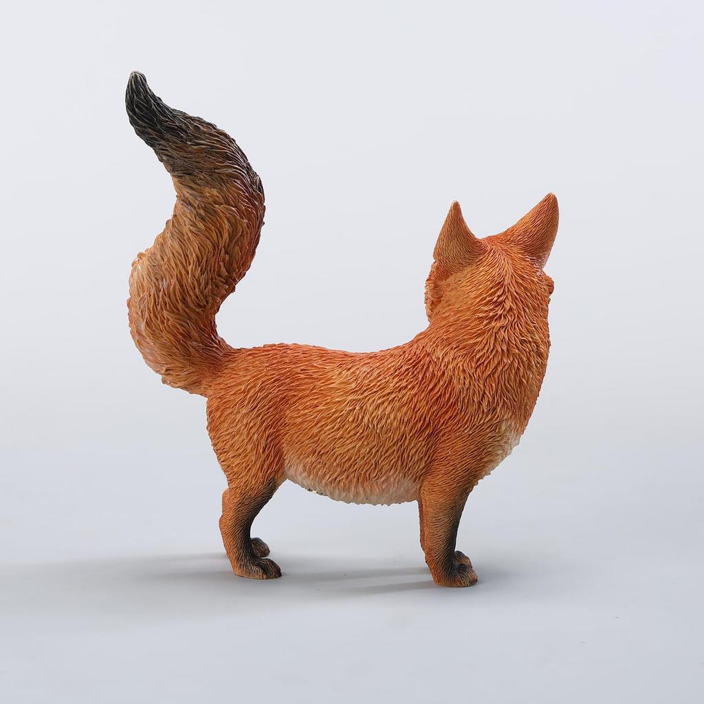 JXK Fox Милая фигурка лисы Миниатюрная Разные цвета Модель из смолы Настольные аксессуары Подарок на день рождения Окрашенный Готовый продукт