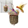 Bird Toy Natural Material Bird Chew Toy Parrot Foraging Toy Interactive Hanging Cage Toy Pet Supplies