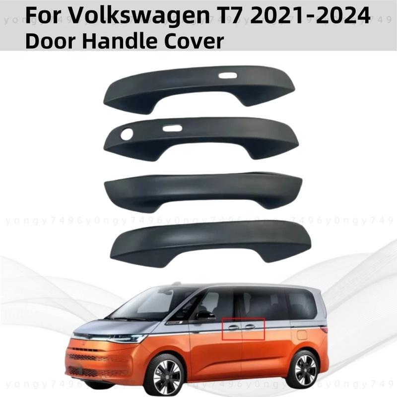 Matte black Retrofit Car Modification Accessories Door Handle Cover Trim Paste Style For Volkswagen T7 2024