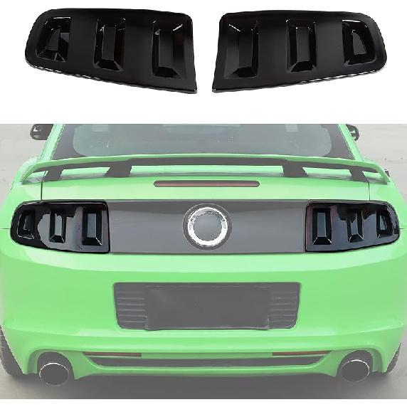 RT-TCZ Tail Light Lamp Cover Guard Trim Frame Bezels Decoration Accessories For Ford Mustang 2018   (Black)