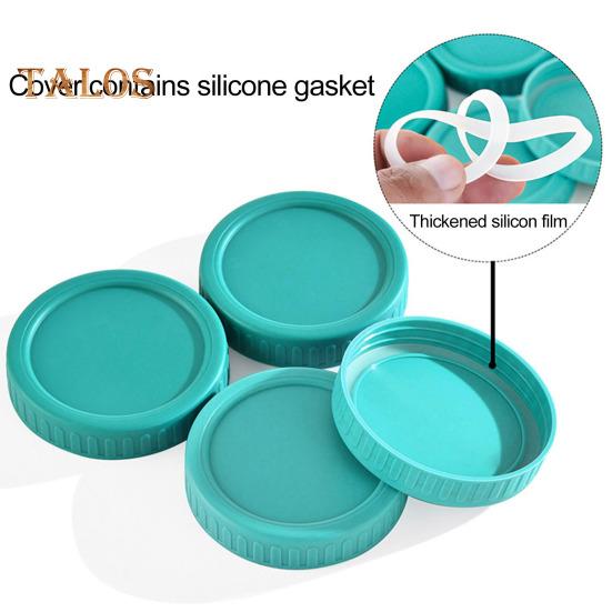10 шт., 86 мм, крышка банки с широким горлышком, силиконовое уплотнение, воздухонепроницаемое пищевое качество, не содержит BPA, сверхмощная герметичная цветная универсальная круглая чашка, может покрыться