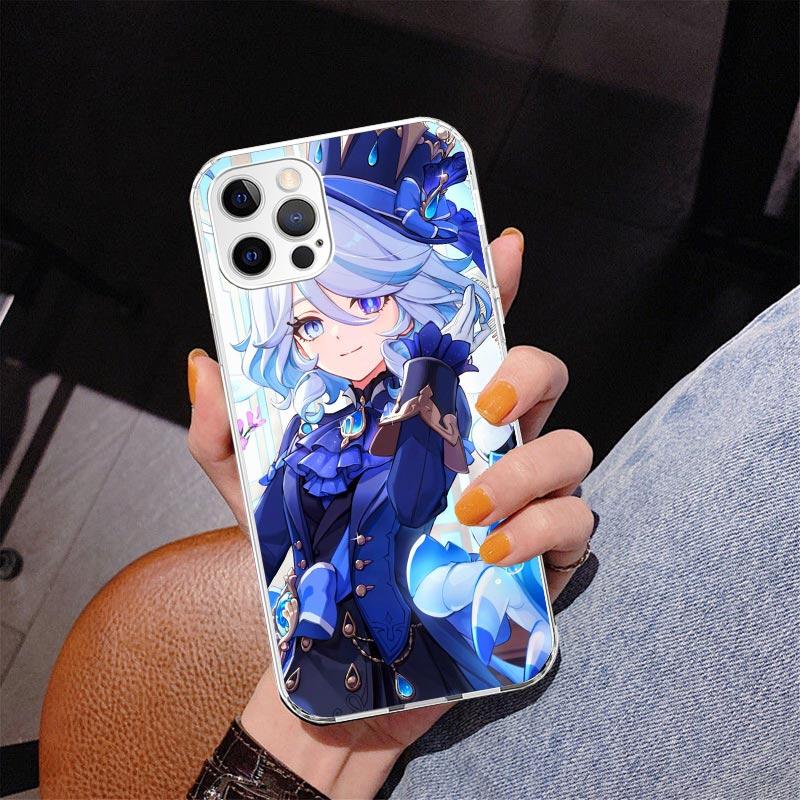 Чехол для телефона Genshin Impact Furina для Iphone 17 Air 16 16E 11 12 13 Mini 14 Plus 15 Pro Max 7 8 + SE 2020 Чехол для телефона Coque