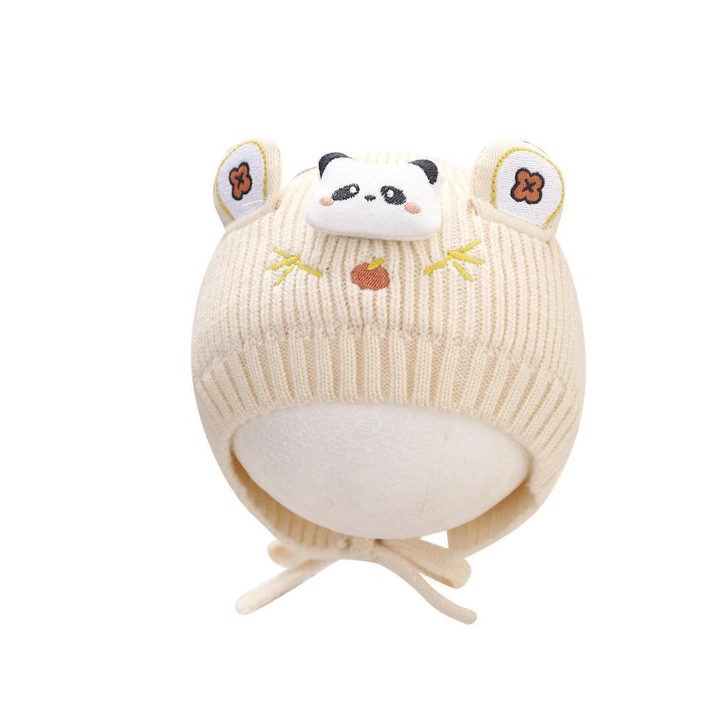 Cozy Newborn Knitted Hat with Ear Protection - Perfect for Autumn and Winter