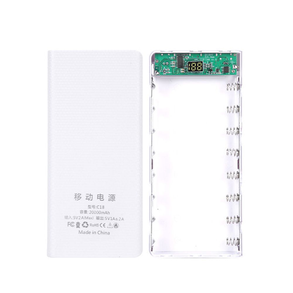 Дисплей 8x18650 Батарея Зарядное устройство для аккумуляторов Коробка Power Bank Корпус Power Bank Коробки для хранения аккумуляторов Кейс Power Bank
