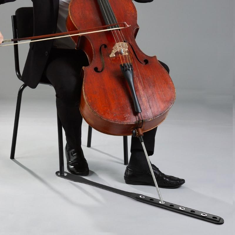 Adjustable PU Leather Cello Endpin Holder Spikes Floor Protector Endpin Stopper for Home End Pin Rest Cello Non-slip Pad