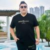 Fatty мужская свободная футболка больших размеров Fat Guy, очень большая популярная хлопковая футболка из ледяного шелка, молодежный топ, летний
