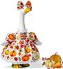 Fall Scarecrow Goose Outfit for 23 Inch Lawn Statue: Autumn Porch Decor with Straw Hat Shirt Pants - Seasonal Yard Decoration Accessories