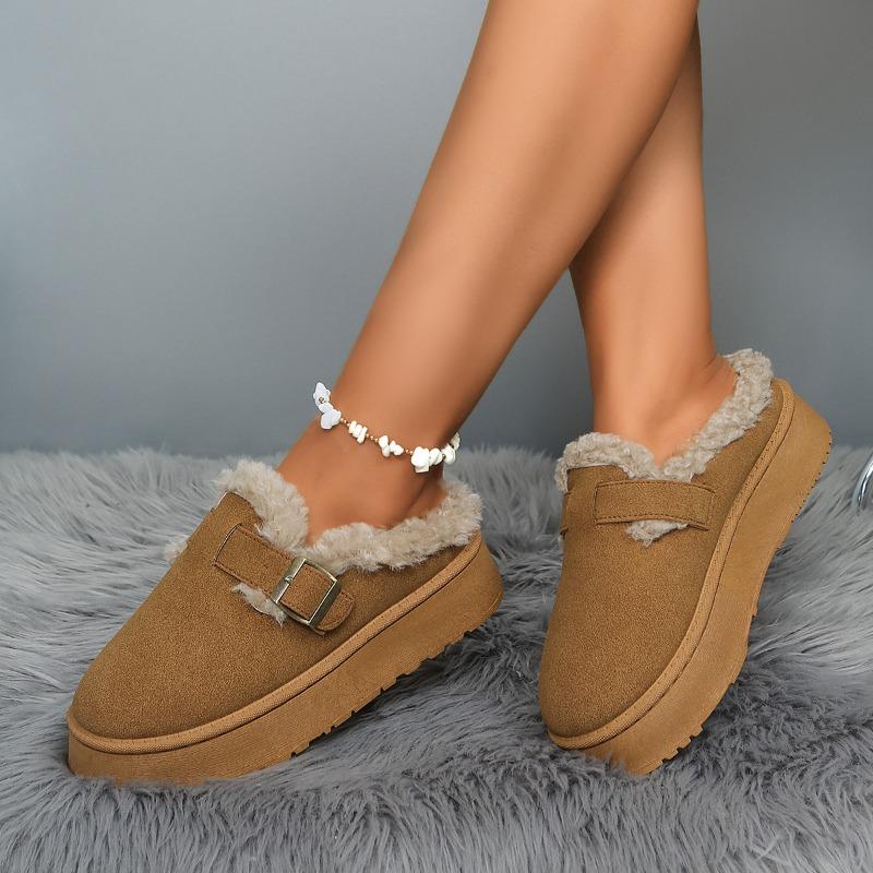 Women's 2024 Winter New Fashion Ankle Boots Outdoor Leisure Plush Warm Thick Bottom Comfortable Snow Boots Zapatillas Mujer