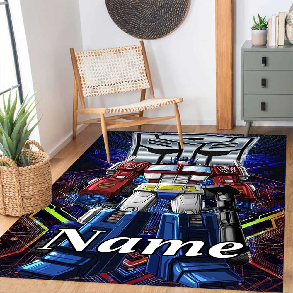 Transformers Fans (8) Customize your name rug, office chair cushion, home bedroom living room gift.