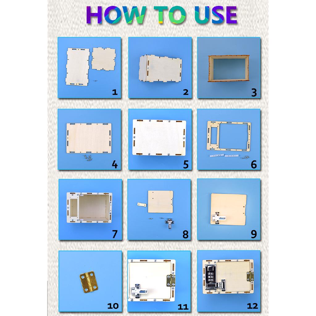 Механический кодовый замок, наборы моделей «сделай сам», научные игрушки для детей, ручная сборка, коробка с паролем, набор «сделай сам», деревянные игрушки, образование