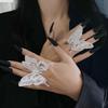 Неправильная Многослойная Кольцо-бабочка на Палец Регулируемое Открытое Панк Кольца