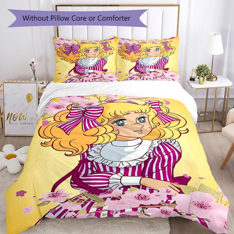 3pcs The Rose of Versailles Bedding Set Duvet Cover Closure Includes 1 Duvet Cover & 2 Pillowcases, Soft and Comfortable for All Seasons.