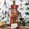 Festive 2023 Christmas Wine Bottle Bags With Stylish Checkered Burlap Design