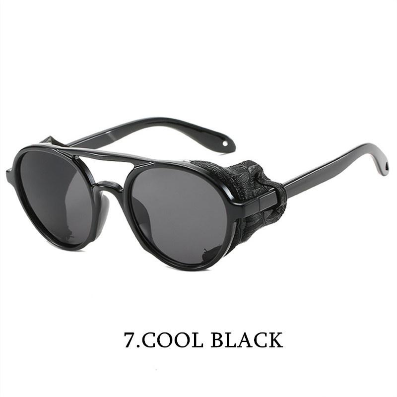 Винтажные солнцезащитные поляризованные мужские очки UV400 с круглыми линзами в пластиковой оправе для вождения