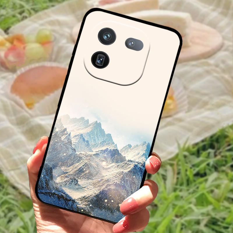 Чехол для Vivo IQOO 12 Pro Мягкий Мраморный Черный Силиконовый Задняя Крышка Телефона Для Vivo IQOO 12 Pro Чехол Крышка IQOO12 Pro Coque Funda
