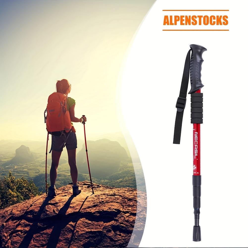 Trekking Poles Ultralight 4-Section Adjustable, Non-Slip Grip Hiking Sticks for Men Women, Anti-Rust Aluminum Alloy