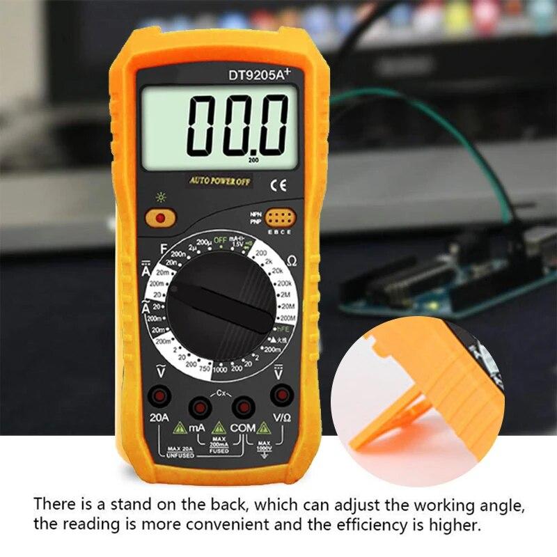 1 ПК DT9205A мультиметр Высокоточный цифровой дисплей электрические приборы многофункциональный мультиметр
