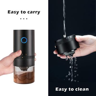 Электрическая кофемолка Yousheng, профессиональная портативная электрическая мельница с керамическим сердечником, простая очистка, быстрая зарядка, синий световой индикатор, кухонный аксессуар