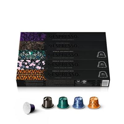 [Официальный Nespresso] Популярный кофейный набор Nespresso 5 вкусов (50 чашек) Оригинальные капсулы RO-E05K01