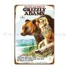 Grizzly Metal Sign Custom Home Wall Decor Wall Cave Garage Plaques Tin Sign Poster