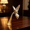 Modern Ornament for Garden Balcony Arts Angel Bookshelf Statue, PLA Decorative Figurine with Light, Artistic Statue Windowsill Creative Unique