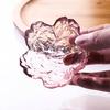 Изысканный стеклянный подарок для друзей, мини-блюдце для соуса «Цветок вишни», японская тарелочка для приправ, 60 мл, современный поднос для десертов, вместимость для дома, матовое блюдце