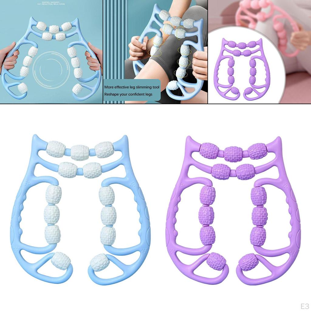 Круглый зажим для ног, Массажный инструмент, 13 колес, Портативный, Ручной ролик для мышц для упражнений