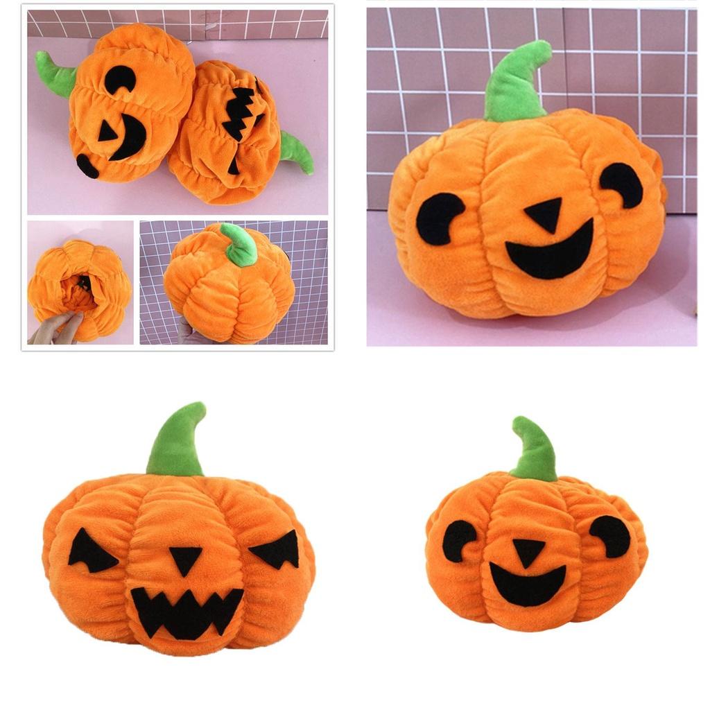 Adorable Reversible Pumpkin Plush Toy Perfect Halloween Gift Customizable Doll