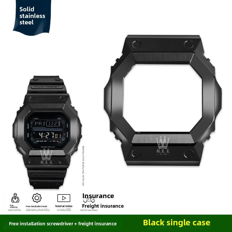 Мод Комплект GX-56 Металлический Корпус Ремешок Для Casio GSHOCK G Большой Квадратный GX-56BB GXW-56 Безель ремешок для часов Нержавеющая сталь мужской Сплошной Браслет