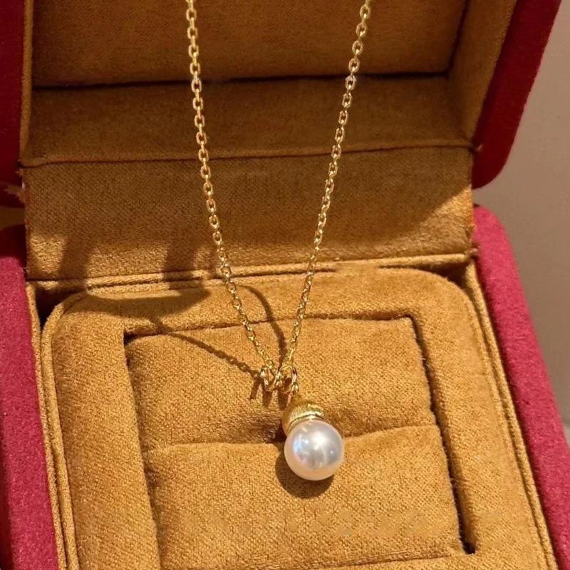 Ретро Жемчужный Тыква Листья Стереоскопический Маленький Слон Подвесной Светильник Роскошный Изысканный Брашированный Крафт Ожерелья Изысканный Циркон