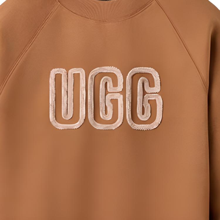 UGG FW25 Толстовка женская с круглым вырезом и спортивным логотипом 1171477-CHE
