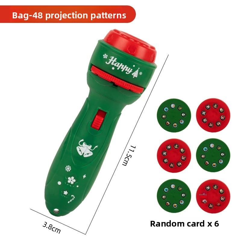 Christmas Cartoon Projection Flashlight Creative Children Flashlight Toy Projector Baby Toys Bedtime Story Book Toy for Kids