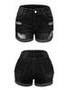 Женские эластичные джинсовые шорты с завышенной талией и рваным декором, 2021