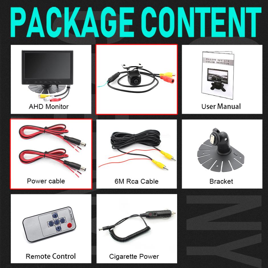 GreenYi Качество HD 7-дюймовый IPS экран AHD Автомобильный парковочный монитор с AHD 1920*1080P Fisheye объективом заднего вида камера заднего вида