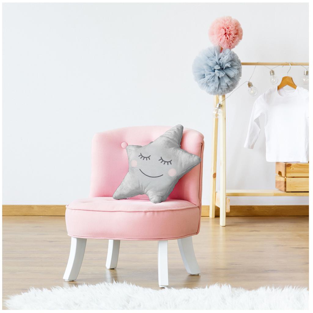 Les Trésors De Lily [A1825] - Дизайнерская подушка 'Этуаль' серая - 44x37 см