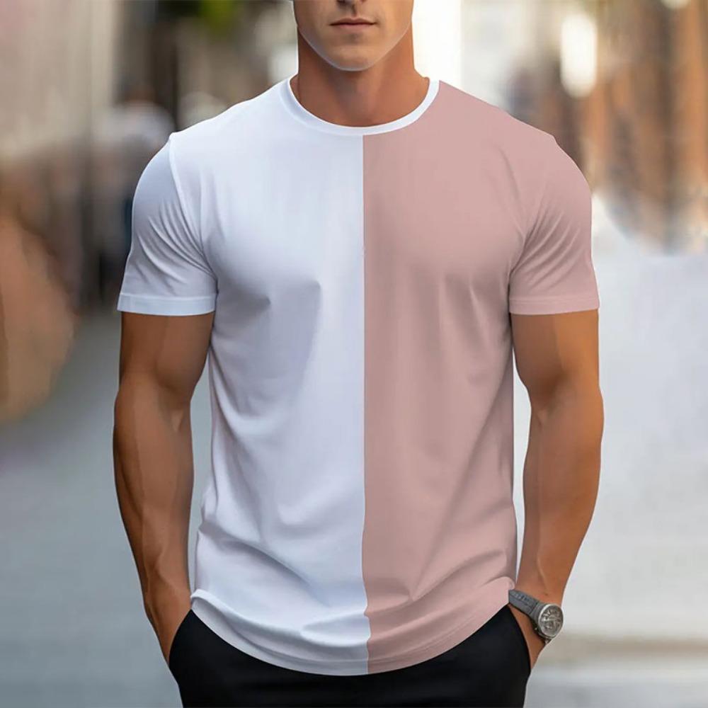 New Fashion Innovative Mathematical Formula Printed Men's Short Sleeve Summer Fresh Sports Fitness T-shirt Loose Round Neck Top