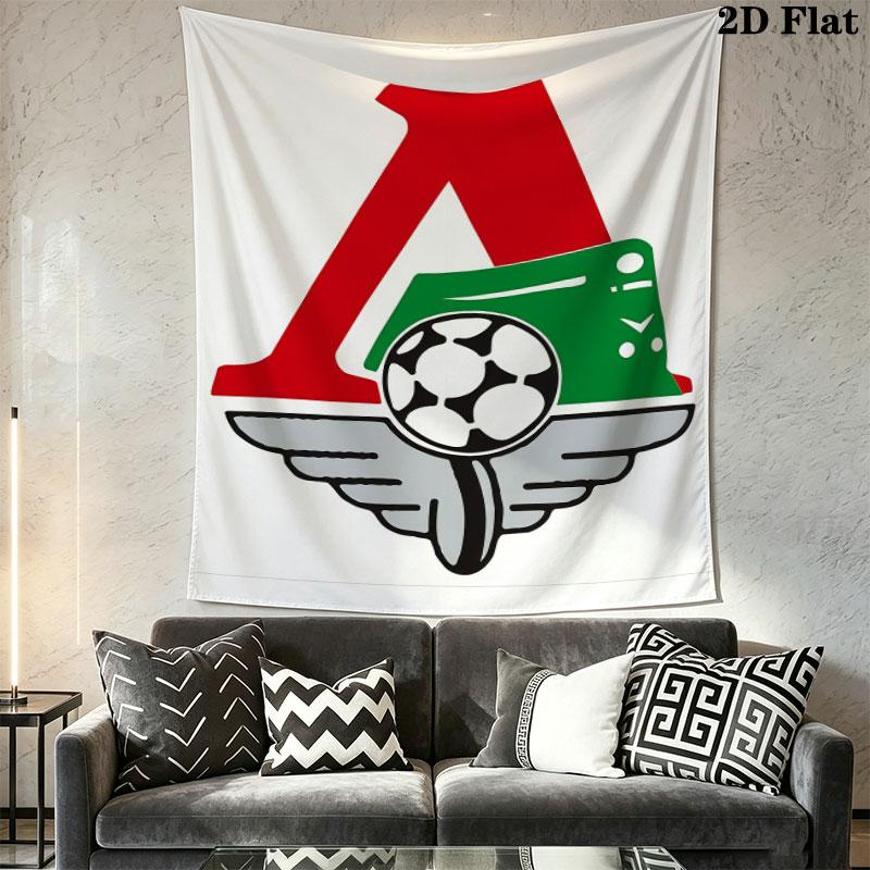 Lokomotiv Moscow Spark Wall Hanging Printed Fabric Blanket Decorative Tapestries for Bedroom Living Room Home Decor