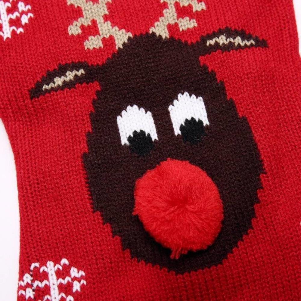 Red Nose Sweater Pet Holiday Costume Cat Sweater Dog Sweater Winter Costume Fall/Winter Dog Costume (Red Nose)