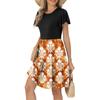 Women's Summer Ruffle Sleeve Round Neck With Pocket Vintage Floral Print Casual Dresses