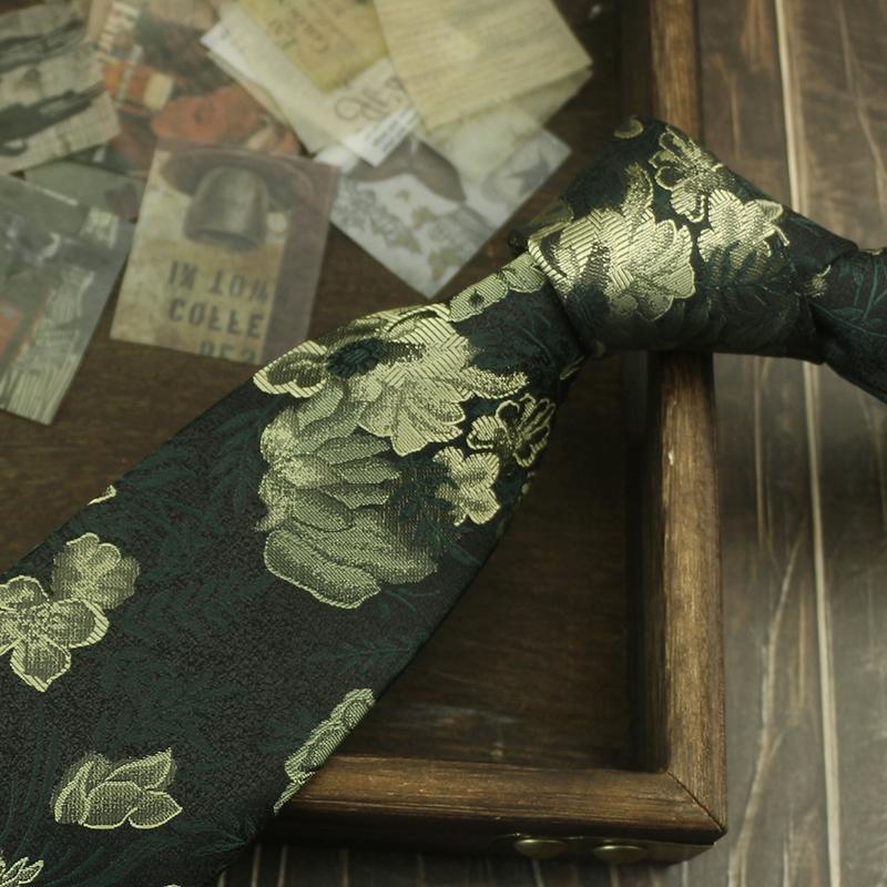 Tie Men'S Retro Coffee Wedding Stage British 8Cm Dress Professional Business Hand Blue Stripe Portuguese Music