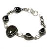 Labradorite Black Onyx Gemstone 925 Silver Plated Jewelry Bracelet 6-8"