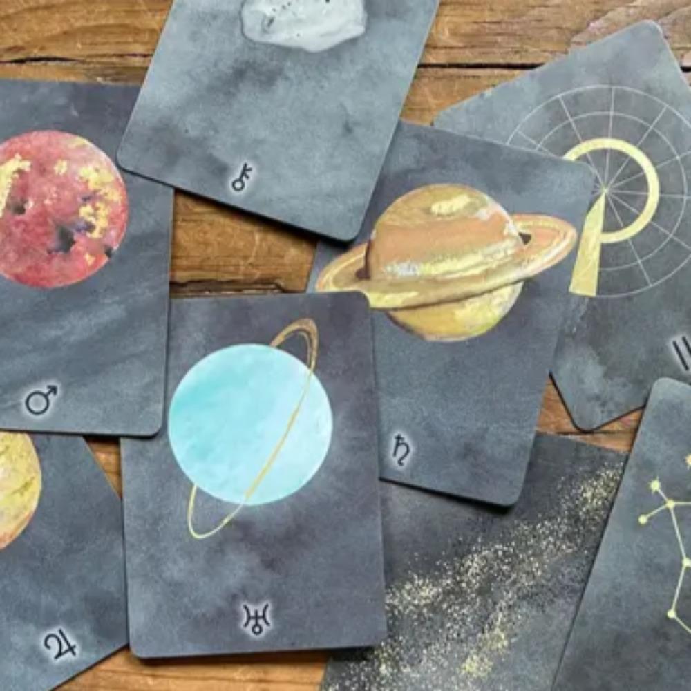 Колесо жизни Астрологические карты 55 шт. Карты Оракула 9*6 см