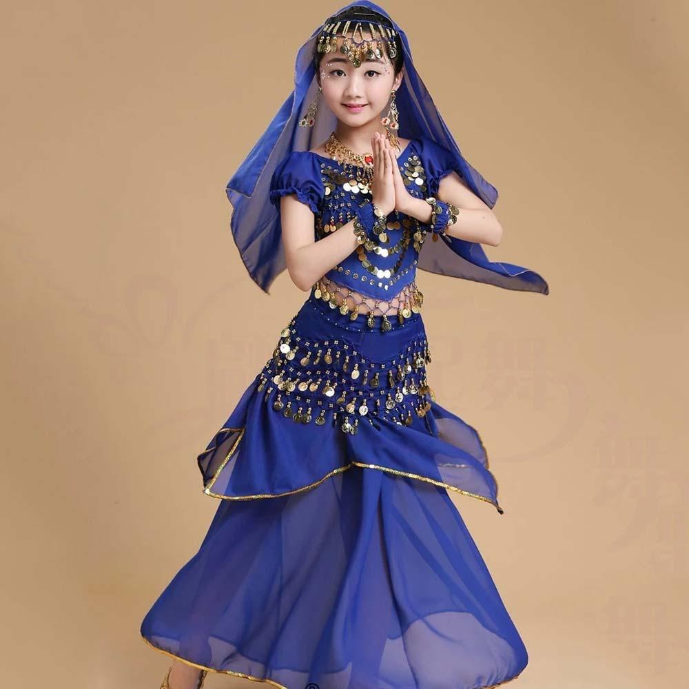 Princess Dress Belly Dance Costumes Colorful India Girls' Clothing Dance Costumes Set Festival