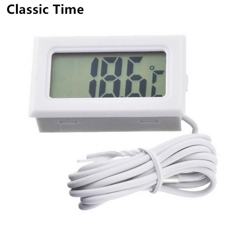 Digital Thermometer Mini LCD Display Meter Fridges Freezers Coolers Aquarium Chillers Mini 1M Probe Instrument 1pcs