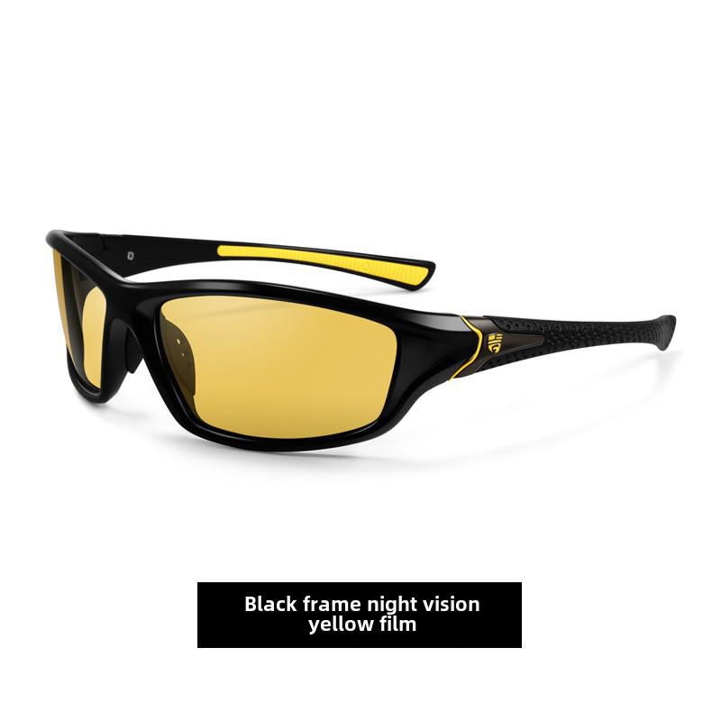 Men's Polarized Cycling Glasses: Windproof Mountain Bike Sunglasses with Night Vision for Outdoor Adventures