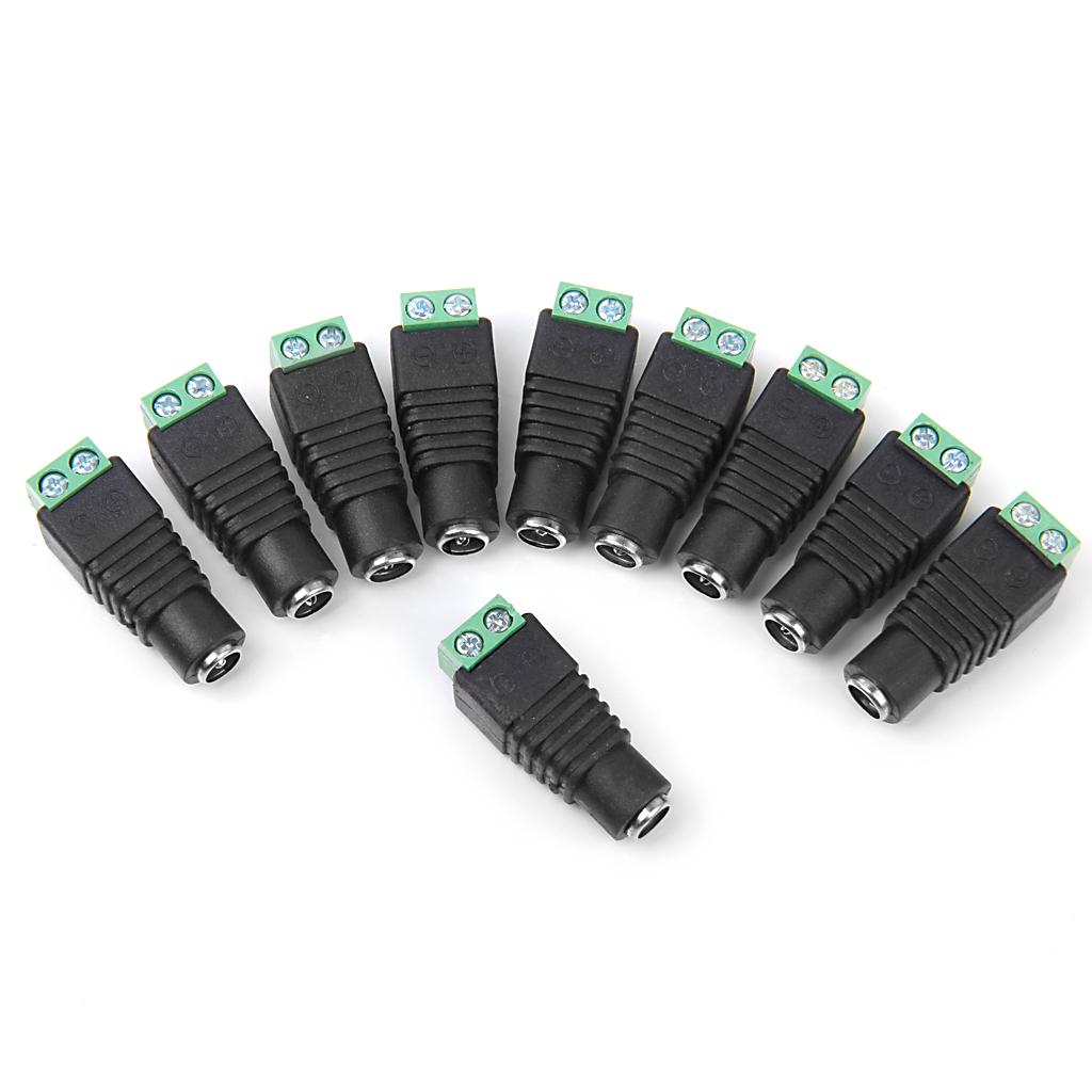 10 шт. DC Power Female Connector Кабельный адаптер Штекер для светодиодной ленты