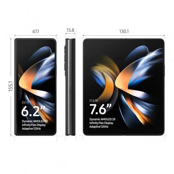 Refurbished Samsung Galaxy Z Fold4 5G | Single Nano SIM + eSIM, 12GB+256GB |