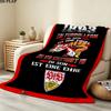 Vfb Stuttgart Print Flannel Blanket, High quality Comfortable for All Seasons, Home Decor, Warmth and Comfort, Perfect for Christmas Gifts