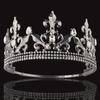 Корона из королевских черных страз: Регулируемый готический барочный головной убор для мужчин и детей